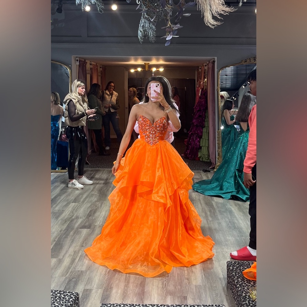 Orange Jovani Prom Ballgown